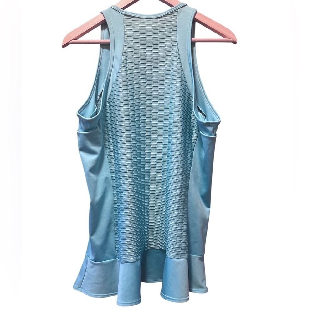 Inform Green Tunic With Ruffled Bottom, Ribbed - Picture 3 of 3